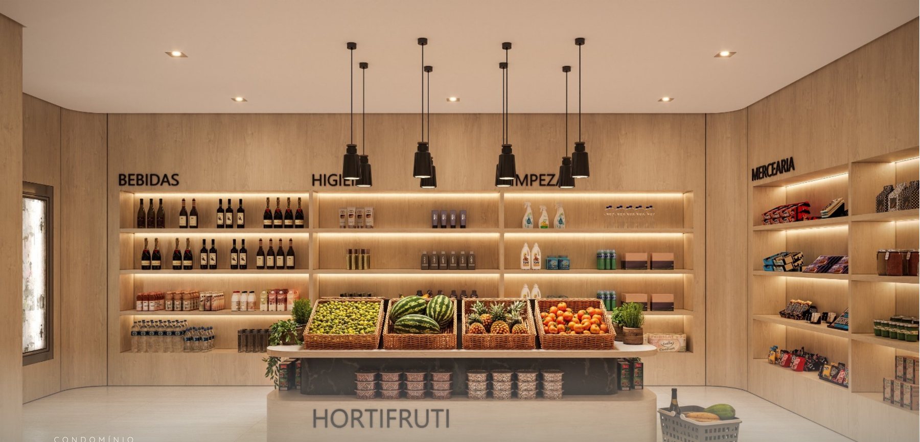 Perspectiva artística: Home Market — área de lazer do Pátio Beira Rio